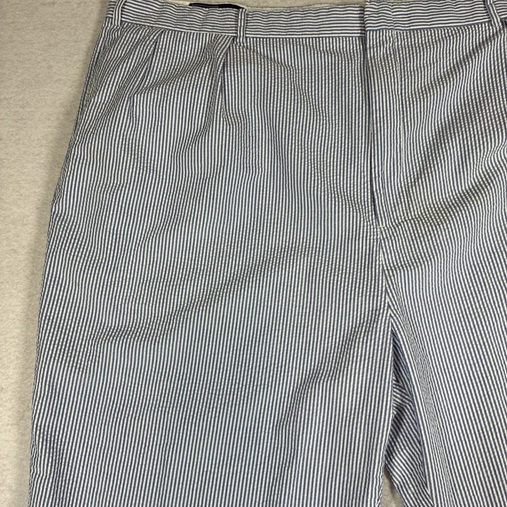 Vintage Polo Ralph Lauren Seersucker Pants Hemmed 50x24 Mens Nautical Coastal